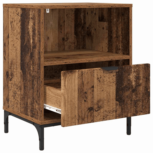Mesa De Cabeceira - Mesinha De Cabeceira com gaveta Madeira antiga 49 x 36 x 61 cm