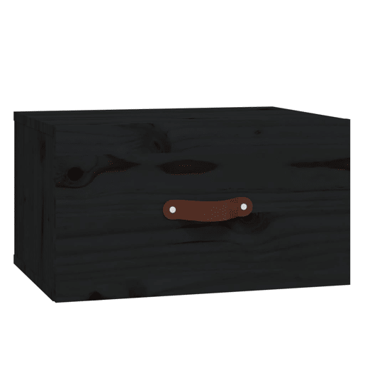 Lote de 2 Mesas De Cabeceira parede - Mesinhas De Cabeceira 40x29,5x22cm preto