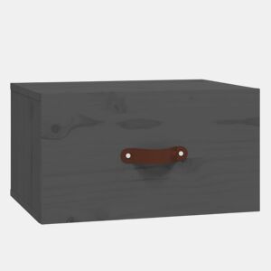 Mesa De Cabeceira De Parede Mesinha De Cabeceira - 40x29,5x22 cm cinzento