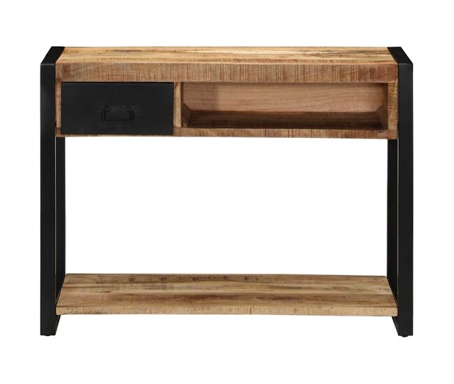 Mesa consola - mesa de entrada madera maciza mango 100x35x75 cm