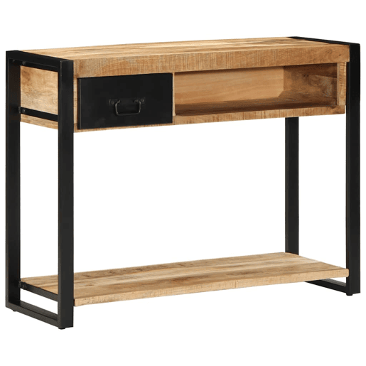 Mesa Consola - Mesa De Entrada 100x35x75 cm manga de madeira áspera maciça Mesa Consola - Mesa De Entrada 100x35x75 cm manga de madeira áspera maciça