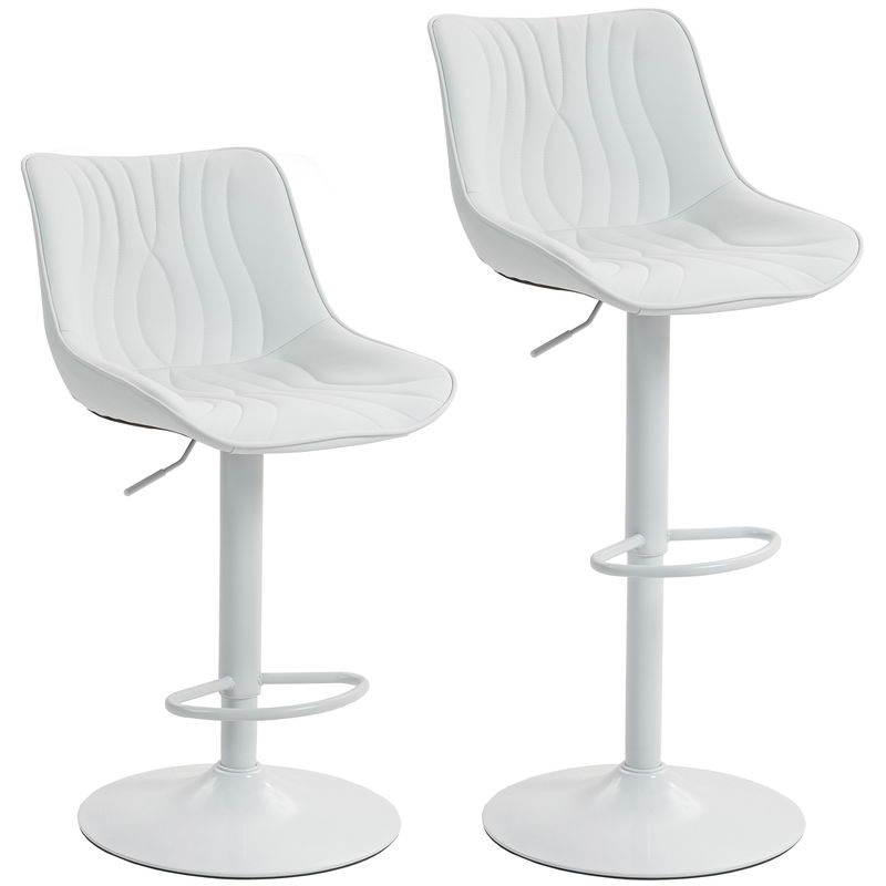 Taburetes de Bar PU, Acero HOMCOM, hogar - cocina