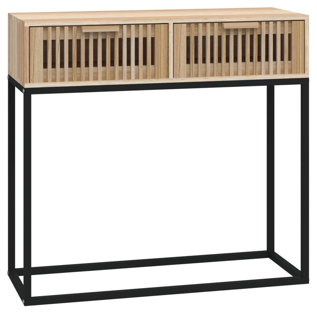 Mesa consola - mesa de entrada hierro y madera contrachapada 80x30x75 cm