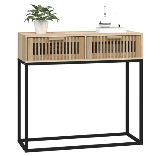 Mesa Consola - Mesa De Entrada 80x30x75 cm derivados de madeira e ferro