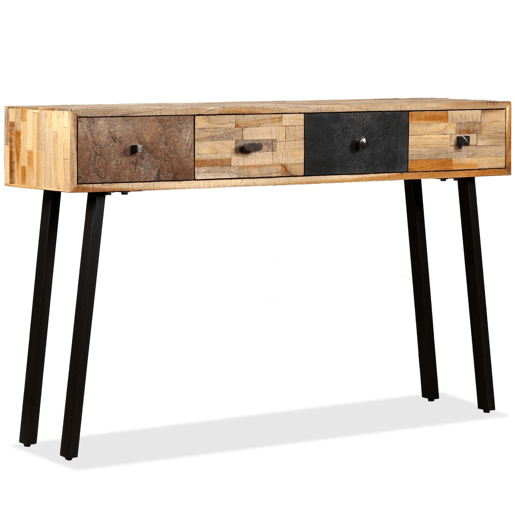 Mesa Consola - Mesa De Entrada teca reciclada maciça 120x30x76 cm
