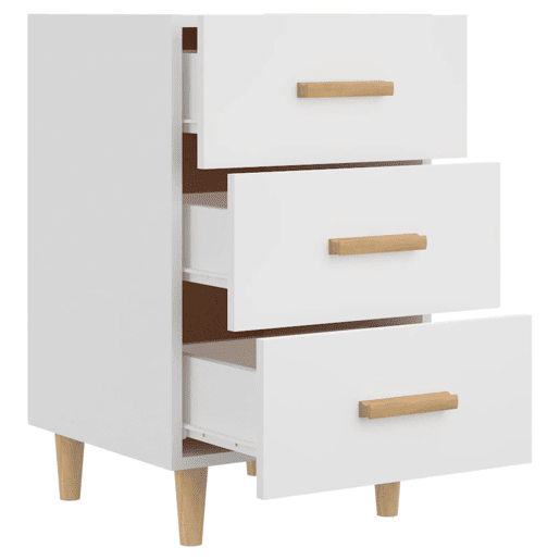 Mesa De Cabeceira - Mesinha De Cabeceira 40x40x66 cm derivados de madeira branco
