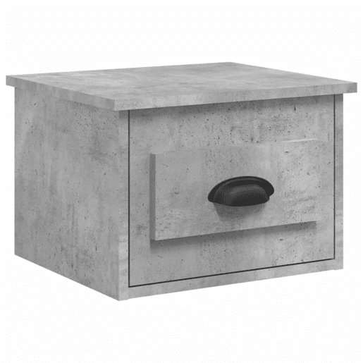Mesa De Cabeceira De Parede Mesinha De Cabeceira - 41,5x36x28 cm cinzento cimento