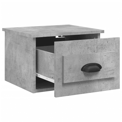 Mesa De Cabeceira De Parede Mesinha De Cabeceira - 41,5x36x28 cm cinzento cimento