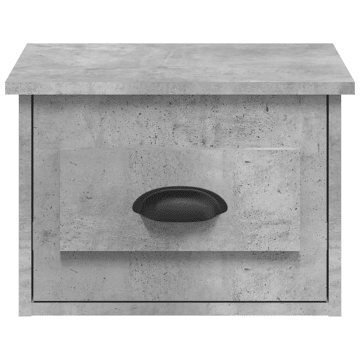 Mesa De Cabeceira De Parede Mesinha De Cabeceira - 41,5x36x28 cm cinzento cimento