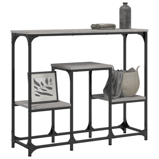 Mesa Consola - Mesa De Entrada 89,5x28x76 cm derivados de madeira cinzento sonoma