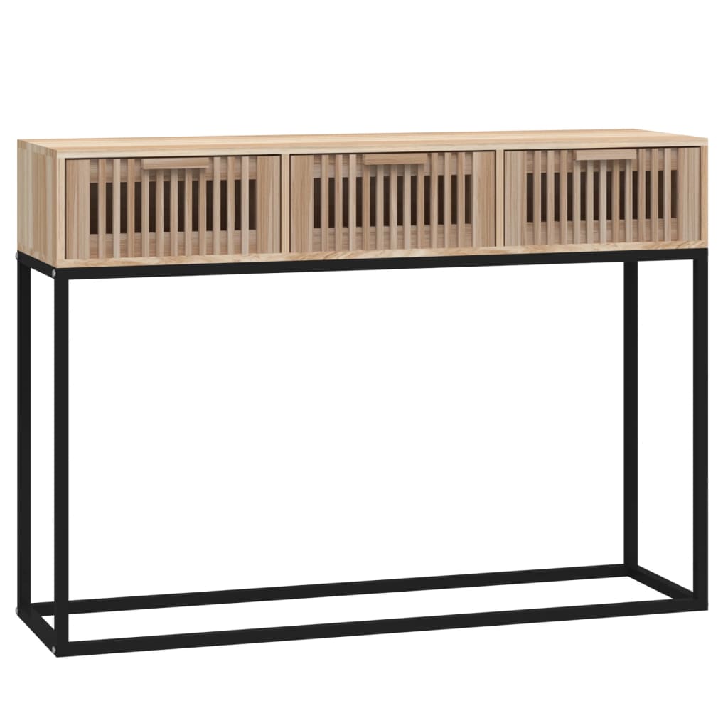 Mesa consola - mesa de entrada hierro y madera contrachapada 105x30x75 cm