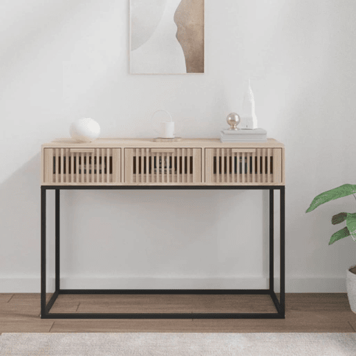 Mesa Consola - Mesa De Entrada 105x30x75 cm derivados de madeira e ferro
