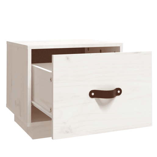 Lote de 2 Mesas De Cabeceira - Mesinhas De Cabeceira 40x34x35 cm pinho maciço branco