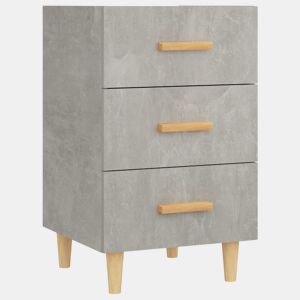 Mesa De Cabeceira - Mesinha De Cabeceira 40x40x66 cm derivados madeira cinza cimento