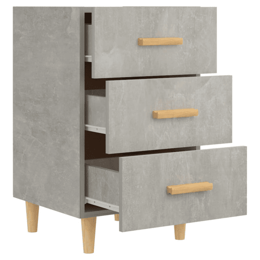 Mesa De Cabeceira - Mesinha De Cabeceira 40x40x66 cm derivados madeira cinza cimento