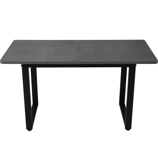 Mesa de jantar retangular - Estilo industrial, mesa de café, moderna, em ferro - Cinza