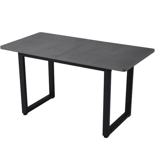 Mesa de jantar retangular - Estilo industrial, mesa de café, moderna, em ferro - Cinza