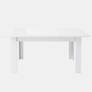 Mesa de jantar 120x70 cm - Mesa retangular com arrumação, mesa multifuncional, design moderno - Branco