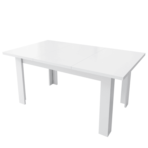 Mesa de jantar 120x70 cm - Mesa retangular com arrumação, mesa multifuncional, design moderno - Branco