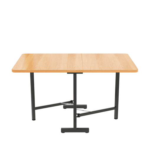 Mesa de jantar extensível 120 cm x 80 cm - Estilo moderno minimalista, estrutura em liga de alta resistência - Carvalho