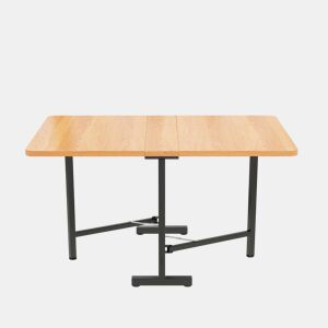Mesa de jantar extensível 120 cm x 80 cm - Estilo moderno minimalista, estrutura em liga de alta resistência - Carvalho