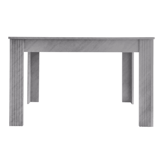 Mesa de jantar 116 x 65 x 75 cm - Robusta, moderna, com quatro pernas, formato retangular e efeito cimento - Cinza