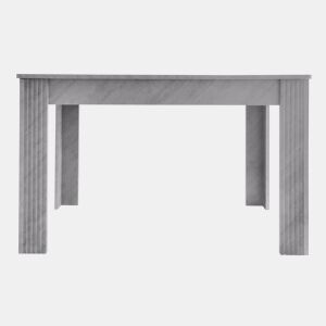Mesa de jantar 116 x 65 x 75 cm - Robusta, moderna, com quatro pernas, formato retangular e efeito cimento - Cinza