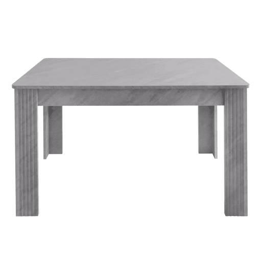 Mesa de jantar 116 x 65 x 75 cm - Robusta, moderna, com quatro pernas, formato retangular e efeito cimento - Cinza