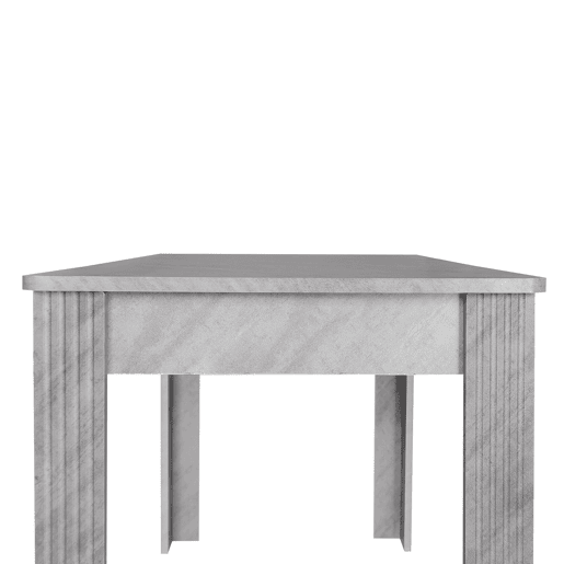 Mesa de jantar 116 x 65 x 75 cm - Robusta, moderna, com quatro pernas, formato retangular e efeito cimento - Cinza