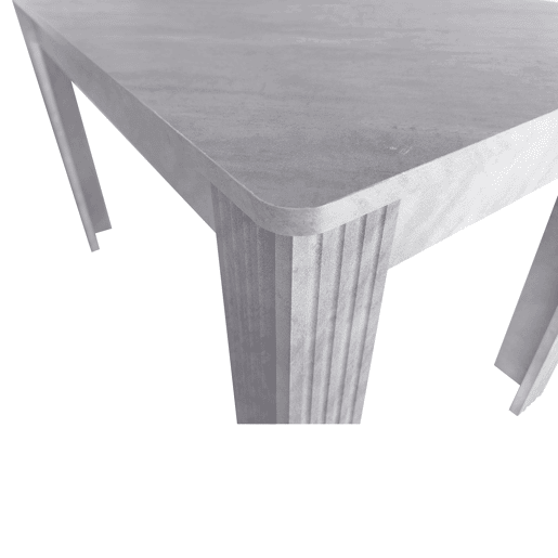 Mesa de jantar 116 x 65 x 75 cm - Robusta, moderna, com quatro pernas, formato retangular e efeito cimento - Cinza