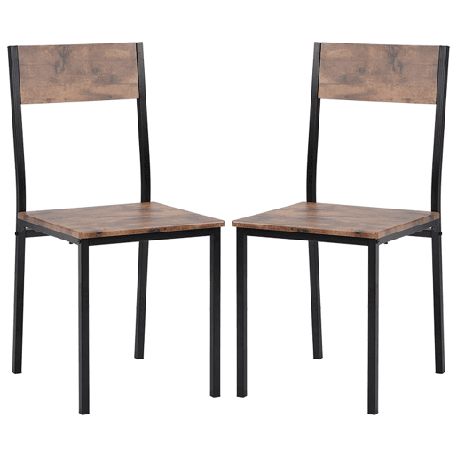 Conjunto de sala de jantar com 4 cadeiras - Mesa para varanda, sala de jantar e sala de estar - Vintage castanho