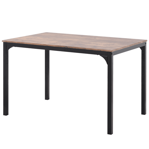 Conjunto de sala de jantar com 4 cadeiras - Mesa para varanda, sala de jantar e sala de estar - Vintage castanho