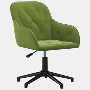 Cadeira poltrona assento giratório para computador escritório estudo clairvelour verde 02_0024185