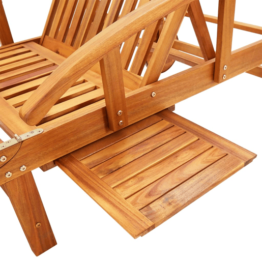 Conjunto de 2 espreguiçadeiras espreguiçadeira para banhos de sol jardim cama terraço mobiliário de exterior com mesa e almofadas acácia maciça 02_0012115