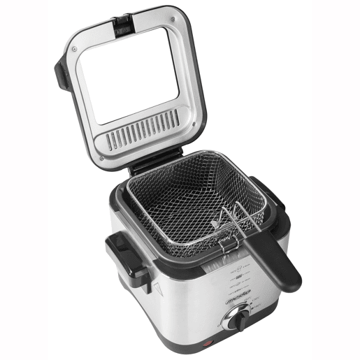 Mesko MS4910 Fritadeira Eléctrica a óleo 1,5 Litros Pequena, Frigideira Antiaderente, Filtro Anti-odor, 900,