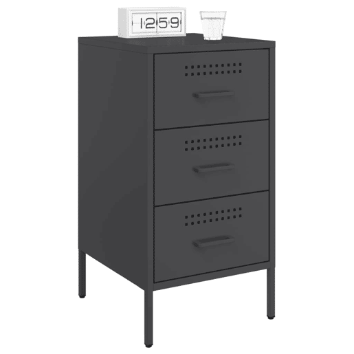 Lote de 2 Mesas De Cabeceira - Mesinhas De Cabeceira 36x39x68 cm aço preto