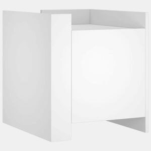 Mesa De Cabeceira Mesinha De Cabeceira - 45x50x50 cm derivados de madeira branco