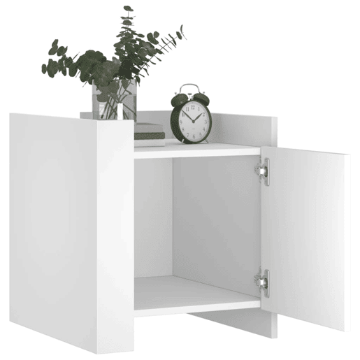 Mesa De Cabeceira Mesinha De Cabeceira - 45x50x50 cm derivados de madeira branco