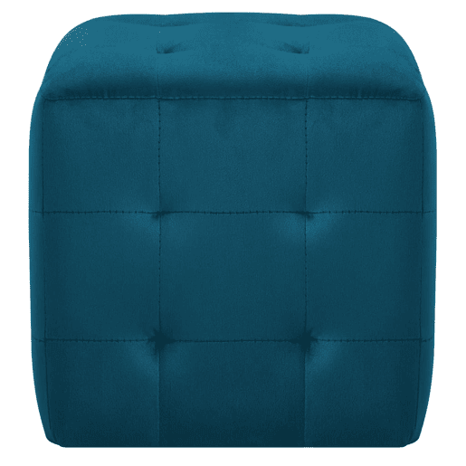 Lote de 2 Mesas De Cabeceira - Mesinhas De Cabeceira 30x30x30 cm veludo azul