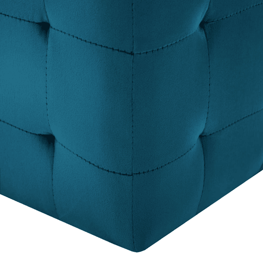 Lote de 2 Mesas De Cabeceira - Mesinhas De Cabeceira 30x30x30 cm veludo azul
