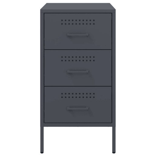 Lote de 2 Mesas De Cabeceira - Mesinhas De Cabeceira 36x39x68 cm aço antracite