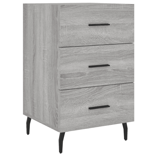 Mesa De Cabeceira - Mesinha De Cabeceira 40x40x66 cm derivados madeira cinzento sonoma