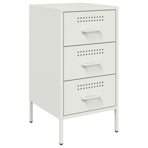 Lote de 2 Mesas De Cabeceira - Mesinhas De Cabeceira 36x39x68 cm aço branco