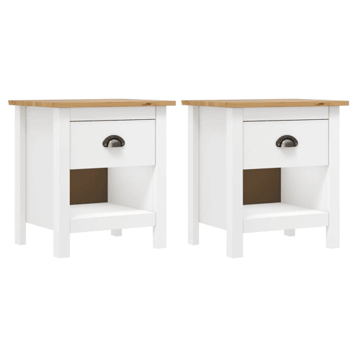 Lote de 2 Mesas De Cabeceira - Mesinhas De Cabeceira 46x35x49,5cm pinho maciço Lote de 2 Mesas De Cabeceira - Mesinhas De Cabeceira 46x35x49,5cm pinho maciço