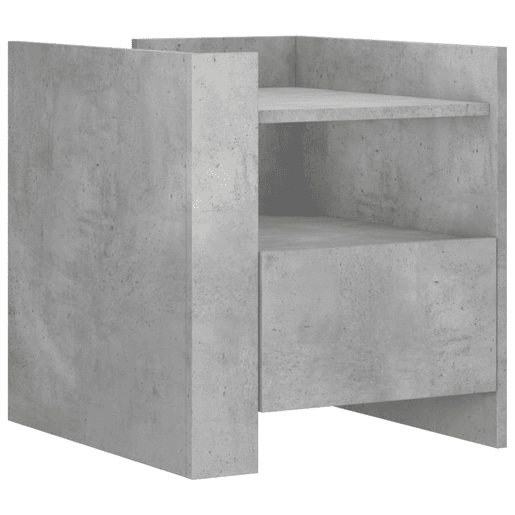 Mesa De Cabeceira - Mesinha De Cabeceira 45x50x50cm derivados madeira cinzento cimento