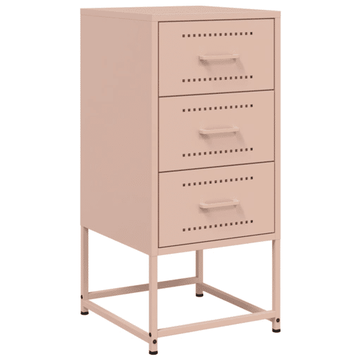 Lote de 2 Mesas De Cabeceira - Mesinhas De Cabeceira 36x39x78 cm aço rosa Lote de 2 Mesas De Cabeceira - Mesinhas De Cabeceira 36x39x78 cm aço rosa