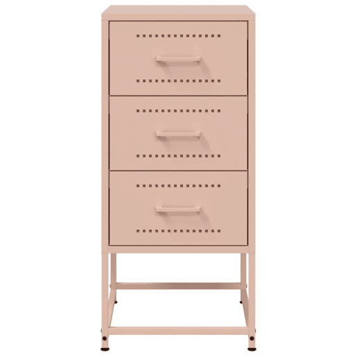 Lote de 2 Mesas De Cabeceira - Mesinhas De Cabeceira 36x39x78 cm aço rosa Lote de 2 Mesas De Cabeceira - Mesinhas De Cabeceira 36x39x78 cm aço rosa