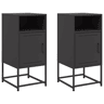 Lote de 2 Mesas De Cabeceira - Mesinhas De Cabeceira 36x39x78 cm aço preto