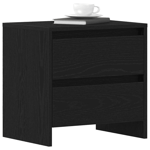 Lote de 2 Mesa De Cabeceira - Mesinha De Cabeceira Carvalho preto 45 x 34 x 44.5 cm