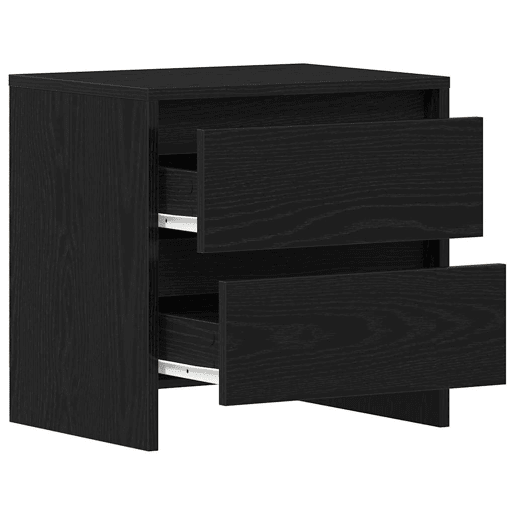 Lote de 2 Mesa De Cabeceira - Mesinha De Cabeceira Carvalho preto 45 x 34 x 44.5 cm